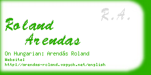 roland arendas business card