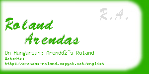 roland arendas business card